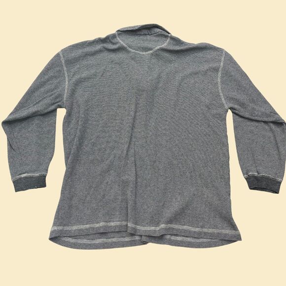 Vintage 90s grey quarterzip, 1990s men's Pure Products lightweight pullover - Picture 4 of 10